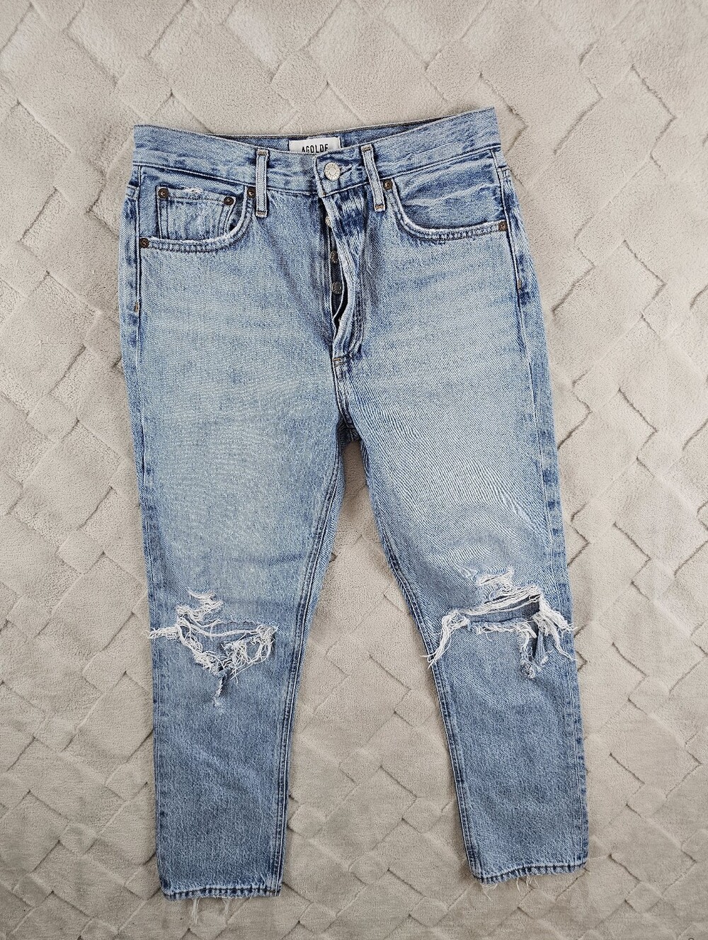 Agolde Riley High Rise Straight Crop Jean Womens 26